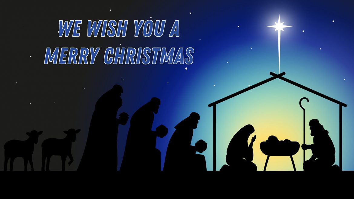 Kalėdinis vektorinis atvirukas Merry Christmas!